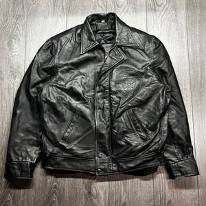 Vtg Western University Jacket Men's Large Varsity Leather Coat